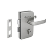 Zinc Alloy Square Shape Satin Finish Level Handle Kunci Pintu Kaca